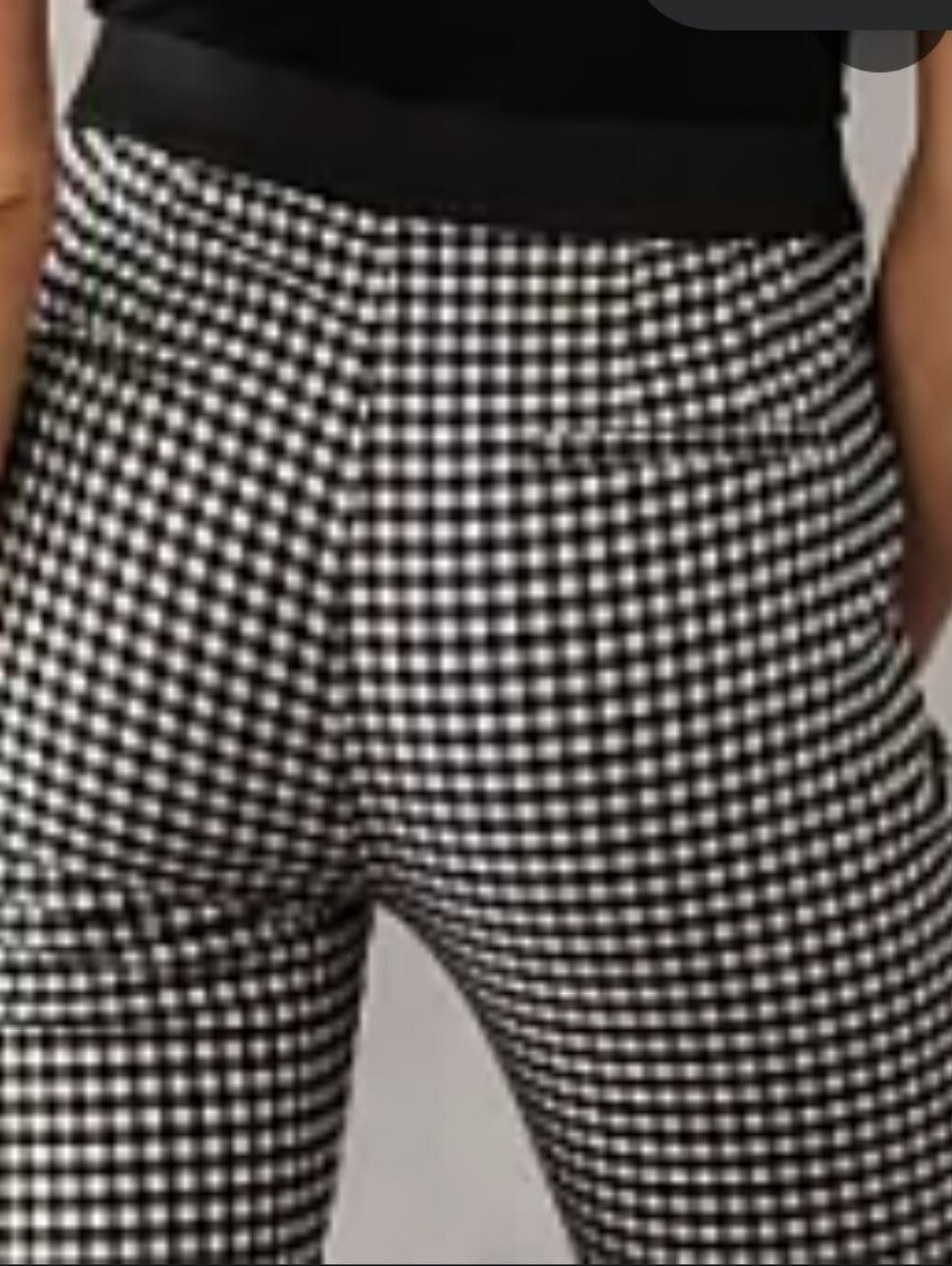 LUXE Slims Capri black-and-white checked extra stretchy PL 14-16 fit lik…